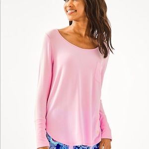 Lilly Pulitzer kerah lounge tee magnolia lilac